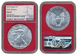 United States of America, Silver 1 Dollar, 31.1g, 2018, American Silver Eagle, Early Relea