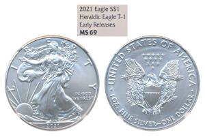 United States of America, Silver 1 Dollar, 31.1g, 2021, American Silver Eagle, Early Relea