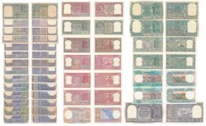 A Nice assorted lot, Rupee 1 (18), Rupees 2 (7), Rupees 5 (6), Rupees 10 (7), Rupees 20 (2