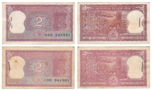 Rupees 2 Bundles (2), signed R. N. Malhotra, (J&R 6.2.9.3A & 6.2.9.3B). Uncirculated. (200