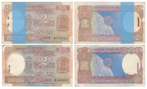 Rupees 2 Bundle (2), signed R. N. Malhotra, (J&R 6.2.11.1B). Uncirculated. (200)