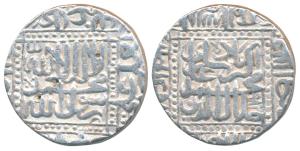 Akbar, Silver Rupee, 11.25g, Ahmedabad Mint, AH 982, Kalima type (KM 80.2). Very Fine+.