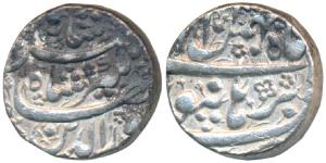 Jahangir, Silver Rupee, 11.42g, Burhanpur Mint, Month Bahman, floral design on both sides 