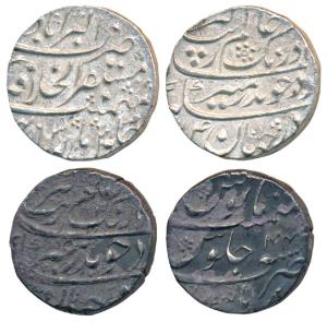 Aurangzeb, Silver Rupee (2), 11.26g, Mustaqir-ul-Khilafat Akbarabad Mint, AH 1114/46 (KM 3