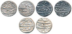 Aurangzeb, Silver Rupee, 11.39g, Golkonda Mint, RY 22, (KM 300.28); 11.38g, 11.43g, Dar-u-