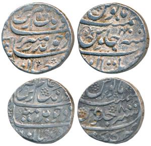 Aurangzeb, Silver Rupee, 11.48g, Golkonda Mint, AH (10)76/8 (KM 300.28), 11.38g, Multan Mi