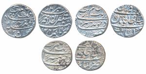 Aurangzeb, Silver Rupee, 11.39g, Katak Mint, RY 22, complete mint name at bottom on rev. (