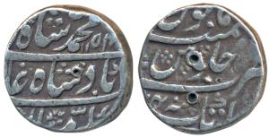 Muhammad Shah (AH 1131-1161; 1719-1748 AD), Silver Rupee, 11.4g, Atak Mint, AH 1154/(2)4, 