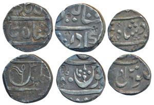 Gulshanabad Nasik Mint, Silver Rupee, 11.32g, Nagari ‘Ra’, AH 1251, flag to left as mint m