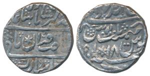Randhir Singh (AH 1220-1239; 1805-1823AD), Silver Rupee, 11.14g, Brajinderpur Mint, in the