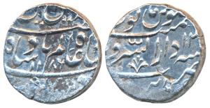 Mahadji Scindia (AH 1175-1209; 1761-1794 AD), Silver Rupee, 11.55g, Dar us-Sarur Burhanpur