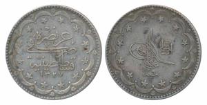 Turkey. Mohamad V, Silver 20 Kurush, 23.51g, Constantinople (Istanbul) Mint, AH 1327/9 (19