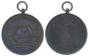 Parsi Medal, Maneckji Cooper Educational Trust High School Medal, Copper 30g, emblem and m