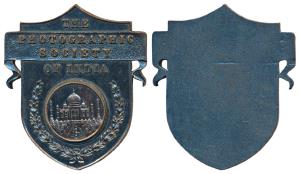 Photographic Society of India, Bronze Plaque, 108.9g, 43 x 67mm, obv. Taj Mahal as seen th