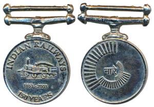 Indian Railway, 150 years Comemorative Medal, CopperNickel, 2003. Extermely Fine, Very Rar