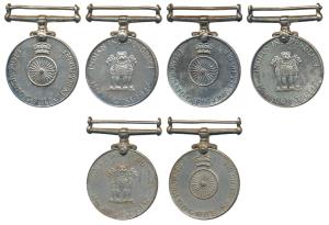 Indian Independence Medal, 1947, Cupro Nickel, all named on the edge. Extremely Fine. (3)