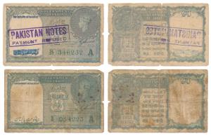 Pakistan, George VI, Rupee 1, 1948, signed C. E. Jones, Government of Pakistan super-inscr