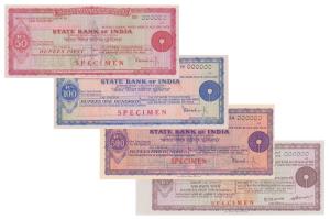 A set of State Bank of India, Traveller’s Cheques, Specimens of denomination of 50, 100, 2
