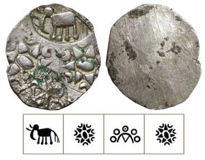 Archaic Punch Marked Coinage, attributed to Vidarbha Janapada, Godavari valley, Silver ½ K