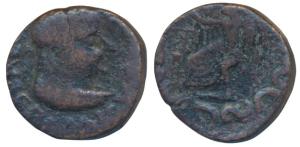 Indo-Greeks, Hermaeus / Hermaios (c. 40-1 BC), Copper Tetradrachm, 8.46g, obv. diademed an
