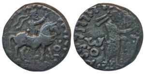 Indo-Parthian, Gondophares, Abdagases (1st century AD), Copper Tetradrachm, 9.17g, obv. ki
