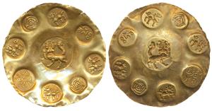 Kakatiyas of Warangal, Prola I (1052-1076 CE), Punch marked Gold 1 ½ Gadyana, 5.86g, diame