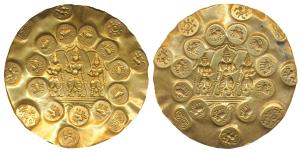 Kakatiyas of Warrangal, Prola I, Punch marked Gold 2 ½ Gadyana, 9.99g, diameter 71mm, Repo