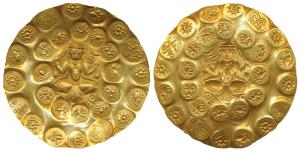 Kakatiyas of Warangal, Prola II (c. 1100-1158 AD), Punch marked Gold 2 ½ Gadyana, 9.95g, d
