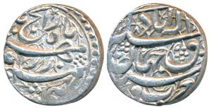 Akbar, Silver Rupee, 11.39g, Allahabad Mint, rebellion issue of Jahangir, complete mint na