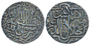 Akbar, Silver Rupee, 11.24g, Dar al-Khilafat Jaunpur Mint, Kalima type (KM 80.10). Broad f