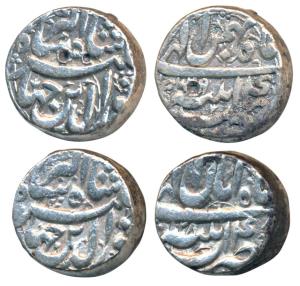 Jahangir, Silver Rupee (2), 11.36g, 11.32g, Patna Mint, Month Aban, AH 1028/14; Month Bahm