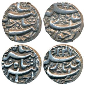 Jahangir, Silver Rupee, 11.39g, 11.41g, Qandhar Mint, AH 102X/14 & AH 1029/15 (KM 142.2). 