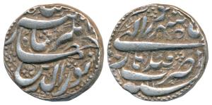 Jahangir, Silver Rupee, 11.45g, Qandhar Mint, Month Shahrewar, RY 11 (KM 145.13). Extremel