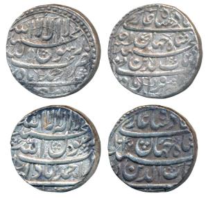 Shah Jahan (AH 1037-1068; 1628-1658 AD), Silver Rupee (2), 11.42g & 11.43g, Ahmedabad Mint