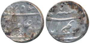 Shah Alam Bahadur, Silver Heavy Rupee, 12.10g, Karimabad Mint, RY 5 (KM 347.11). Fine, Ver