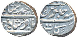 Muhammad Shah (AH 1131-1161; 1719-1748 AD), Silver Rupee, 11.18g, Arkat Mint, AH 115x, com