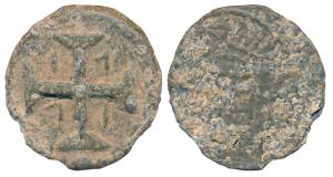 Diu, Jose the Reformer (1750-1777 AD), Lead 20 Bazarucos, 14.24g, 1771 AD, obv. crowned ar