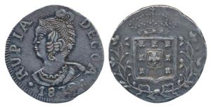 Goa, Maria II (1834-1853 AD), Silver Rupia, 10.92g, 1839, obv. bust facing to left with de