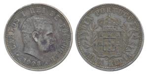 Carlos I, Silver Uma Rupia / Rupee, 1903 (KM 17). Very Fine+.