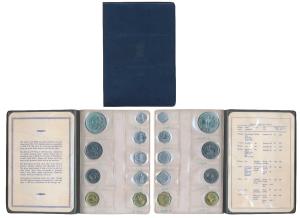 1969 Proof Set, Gandhiji Birth Centennial, set of 9, 1 Paisa to Rupees 10, Bombay Mint. In