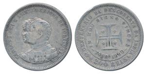 Portugal, Carlos I, Silver 200 Reis, 1898, 400th Anniversary of Discovering India 1498-189