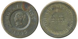 Current Weight of Half Sovereign, Victorian period (1837-1901 AD), 2 DW & 13 1/8 Grains, e