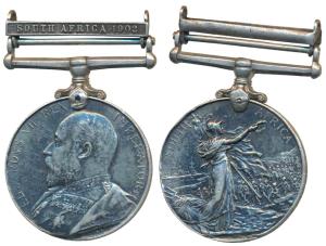 King’s South Africa Medal, Edward VII, 1901-1902, awarded to 7548 Sargent J.T. Jeylon V Co