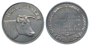 Great Britain, National Milk Publicity Council, Silver, 14.37g, obv. a cow to right with m