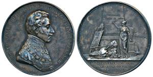 Sweden, Karl XIV Johann (1818 – 1844), Silver Medal, 81.1g, featuring crown prince Joseph 
