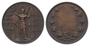 Territorial Rifle Association, Bronze, obv. Goddess Nike holding a laurel wreath aloft, re