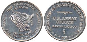 United States of America, Silver Ounce, 31.14g. Extremely Fine.
