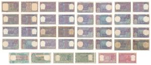 Assorted lot, Rupee 1 (16), Rupees 2, and Rupees 5 (2) having various varieties and signat