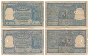 Rupees 100, 1951, signed B. Rama Rau, value written in Hindi reads as Rupaya, Serial numbe
