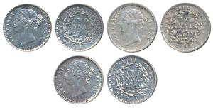 Victoria Queen, Silver 2 Annas, 1841, divided legend, Calcutta Mint, WW raised, 9 Berries 